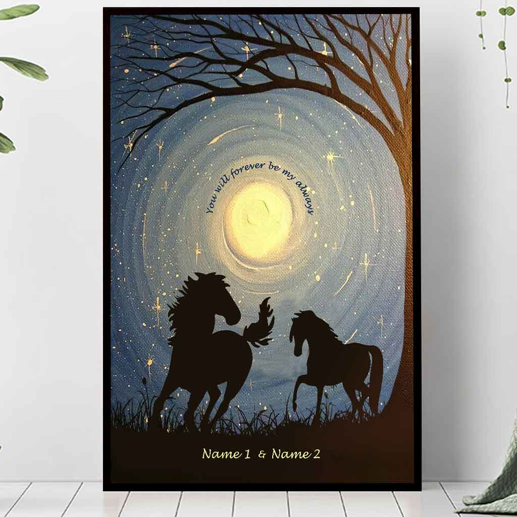 Tu seras toujours mon/ma « éternellement » - Affiche personnalisée pour couple