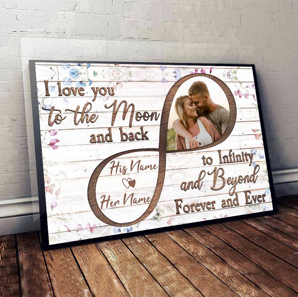 I Love You to Infinity and Beyond - Personalized Couple Canvas And Poster