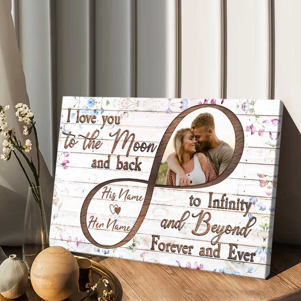 I Love You to Infinity and Beyond - Personalized Couple Canvas And Poster