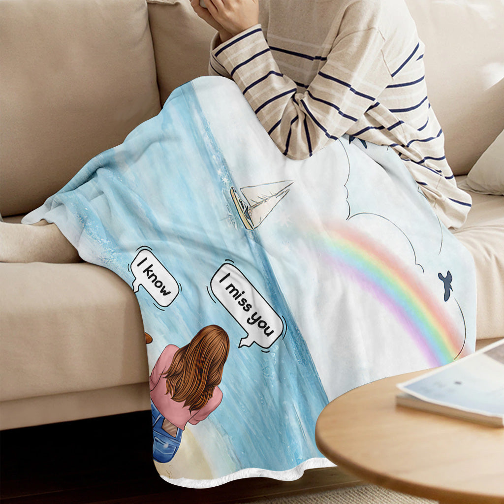 I Miss You - Personalized Dog Blanket