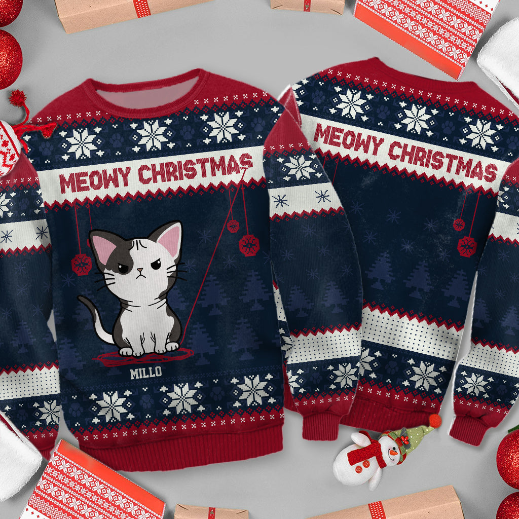 Joyeux Noël - Pull moche personnalisé pour chat
