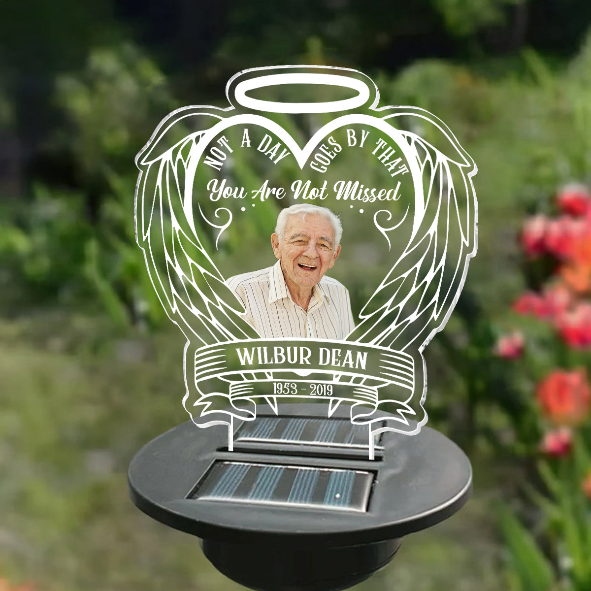Pas un jour ne passe sans que tu ne nous manques - Cadeau commémoratif en cas de décès - Lampe solaire de jardin personnalisée