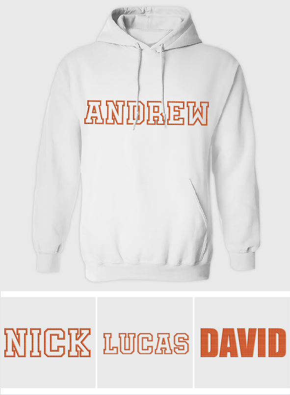 Sweat à capuche brodé personnalisé avec nom - Fils