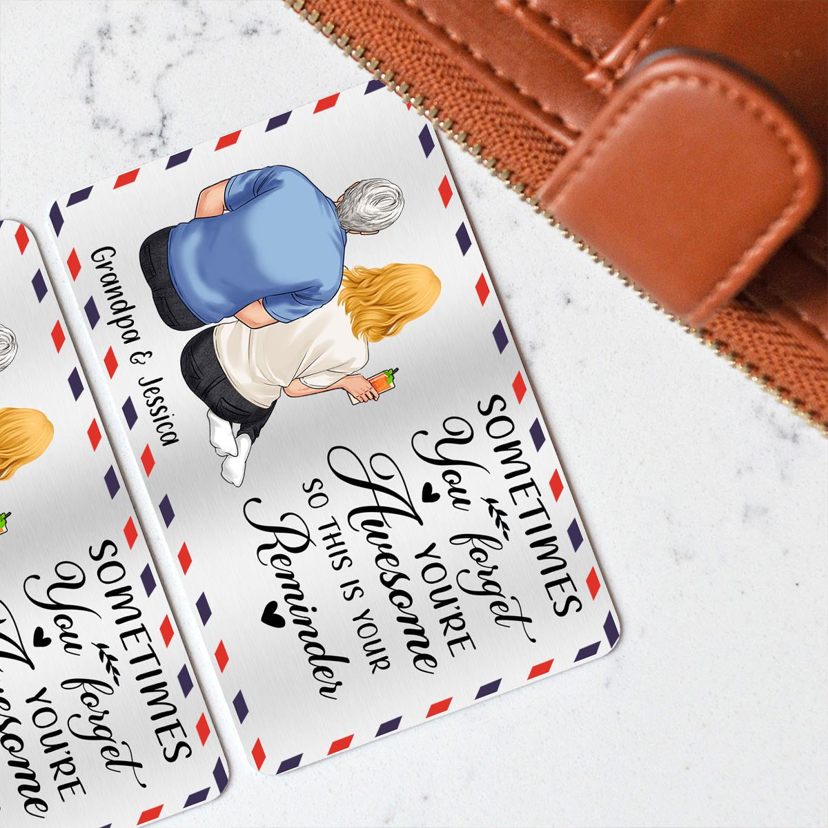You're Awesome - Gift for dad, grandpa, uncle, brother, sister, husband, wife, boyfriend, girlfriend, friend - Personalized Wallet Insert Card