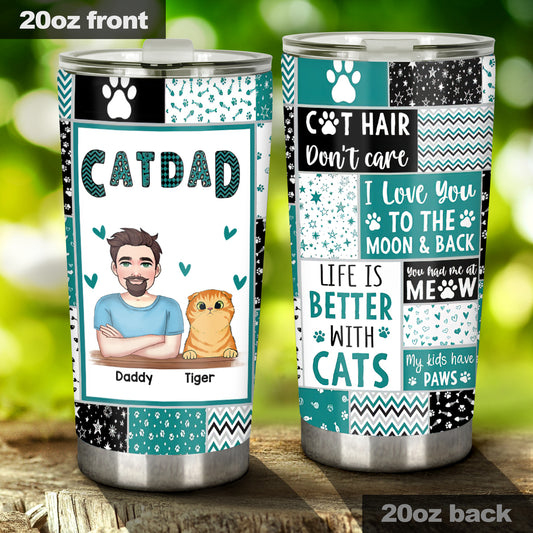 Fur Mom - Dog gift for cat lover - Personalized Tumbler
