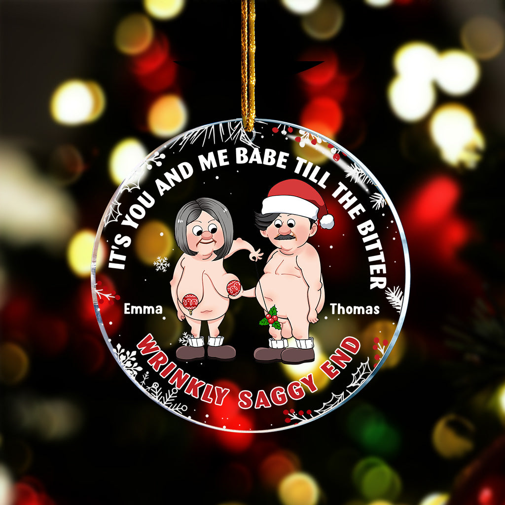 L'extrémité amère, ridée et affaissée - Ornement transparent personnalisé pour couple