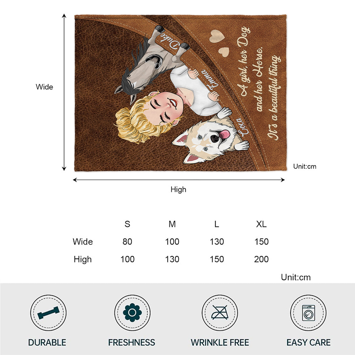 Quelle belle chose ! - Cadeau pour amoureux des chevaux, des chiens et des chats - Couverture personnalisée