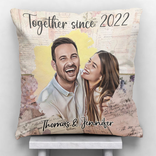 Ensemble depuis - Coussin décoratif personnalisé pour couple