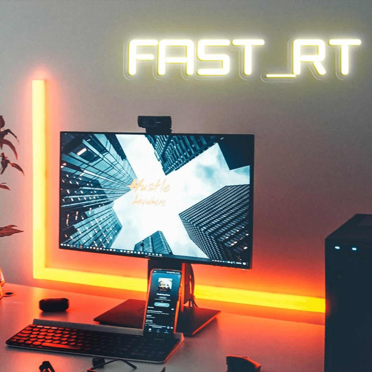 Salle de jeux vidéo - Enseigne lumineuse personnalisée pour jeux vidéo