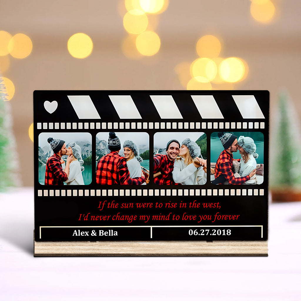 Clap de cinéma créatif - Modèle personnalisé pour couple, 1 couche, grand format, autoportant