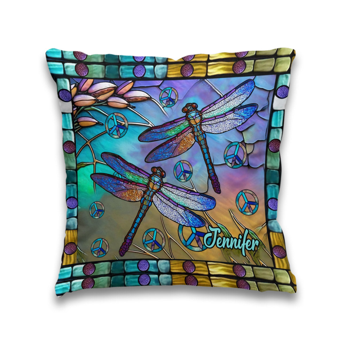 Hippie Soul - Personalized Hippie Throw Pillow