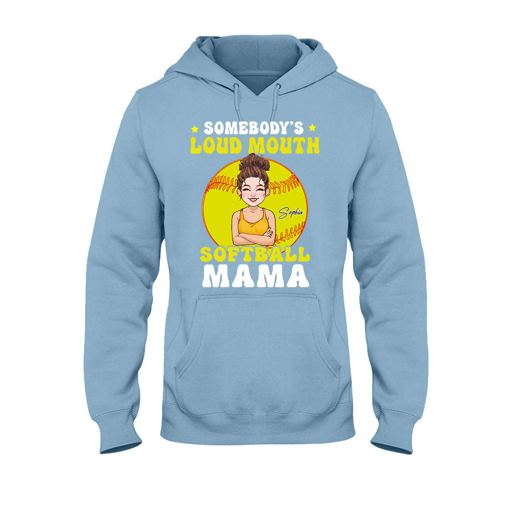 Maman de softball à la langue bien pendue - T-shirt et sweat à capuche de softball personnalisés