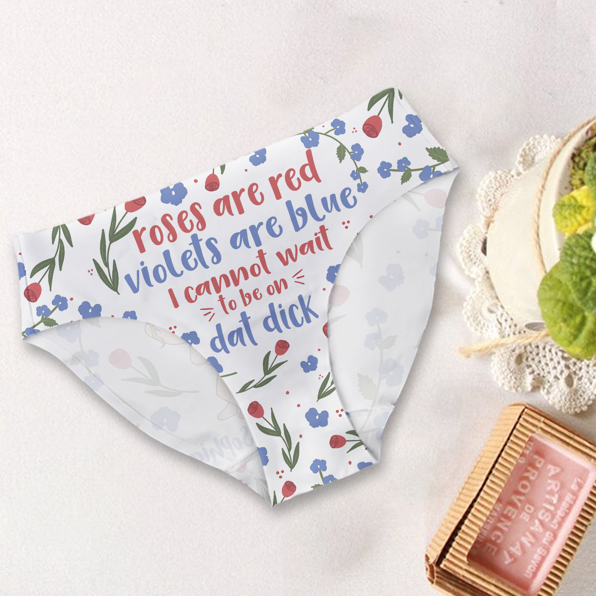 Les roses sont rouges, les violettes sont bleues - Culottes personnalisées pour couples de femmes