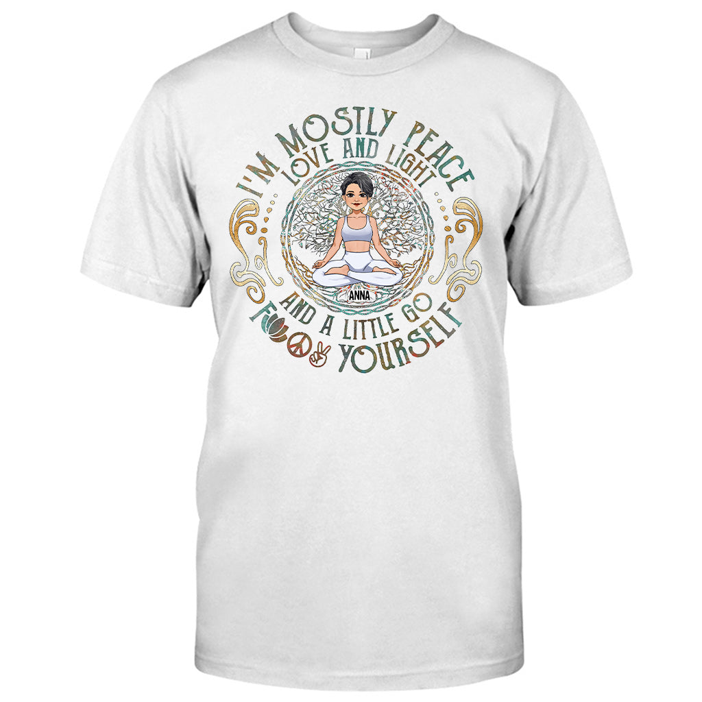 I'm Mostly Peace - Personalized Yoga T-shirt And Hoodie