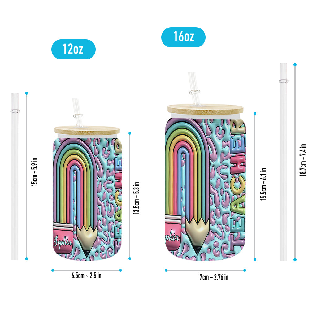 Vie d'enseignant - Verre à canette personnalisé pour enseignants