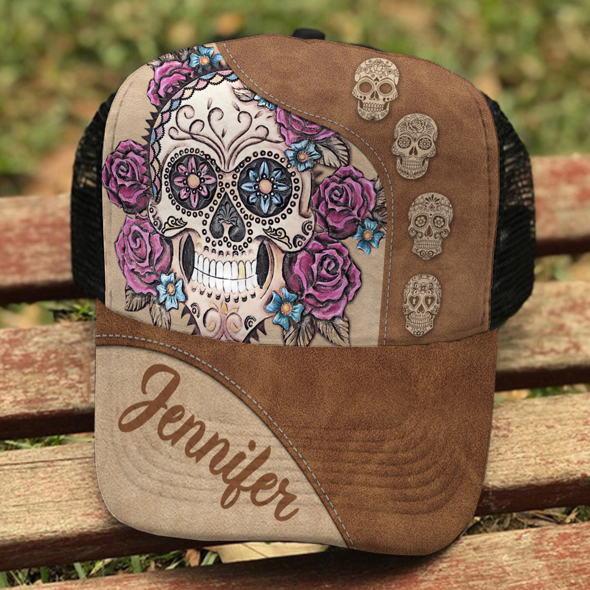 Casquette trucker personnalisée Love Skulls