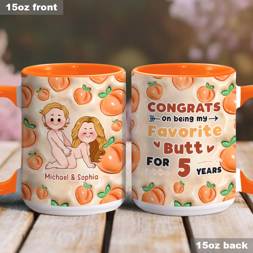 Félicitations pour être mon fessier préféré ! – Cadeau pour mari, femme, petit ami, petite amie – Mug personnalisé