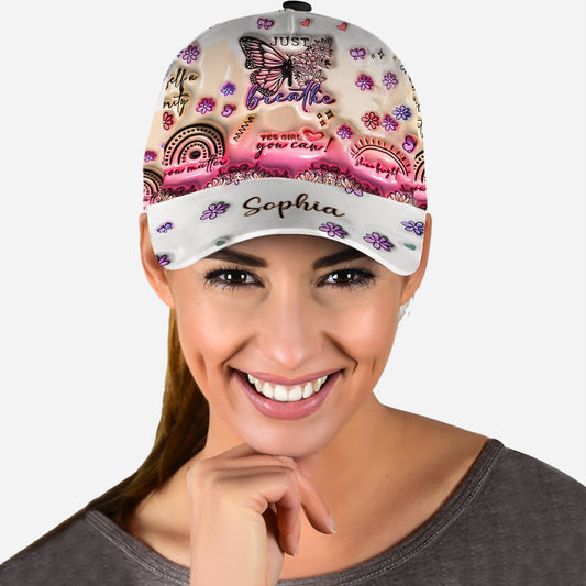 Casquette papillon personnalisée avec affirmations positives