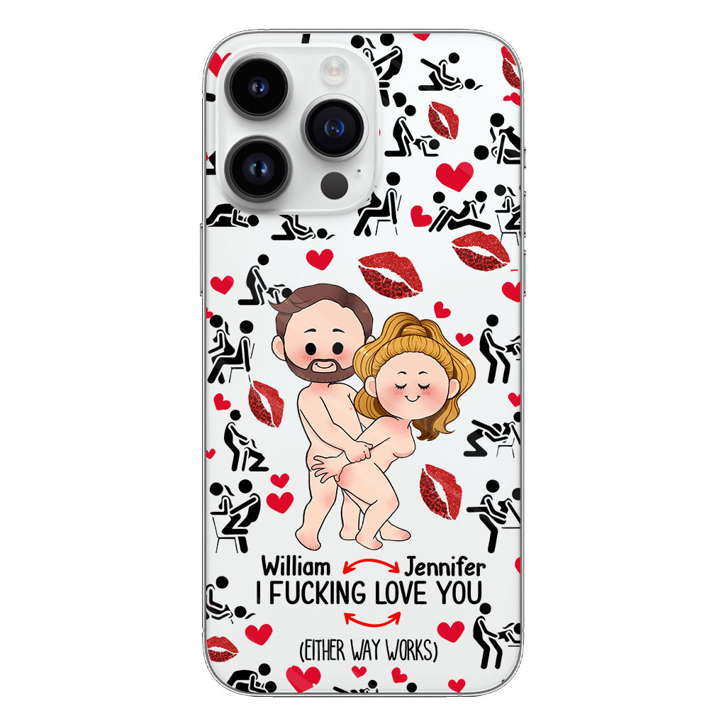 Je t'aime - cadeau pour mari, femme, petit ami, petite amie - Coque de téléphone transparente personnalisée