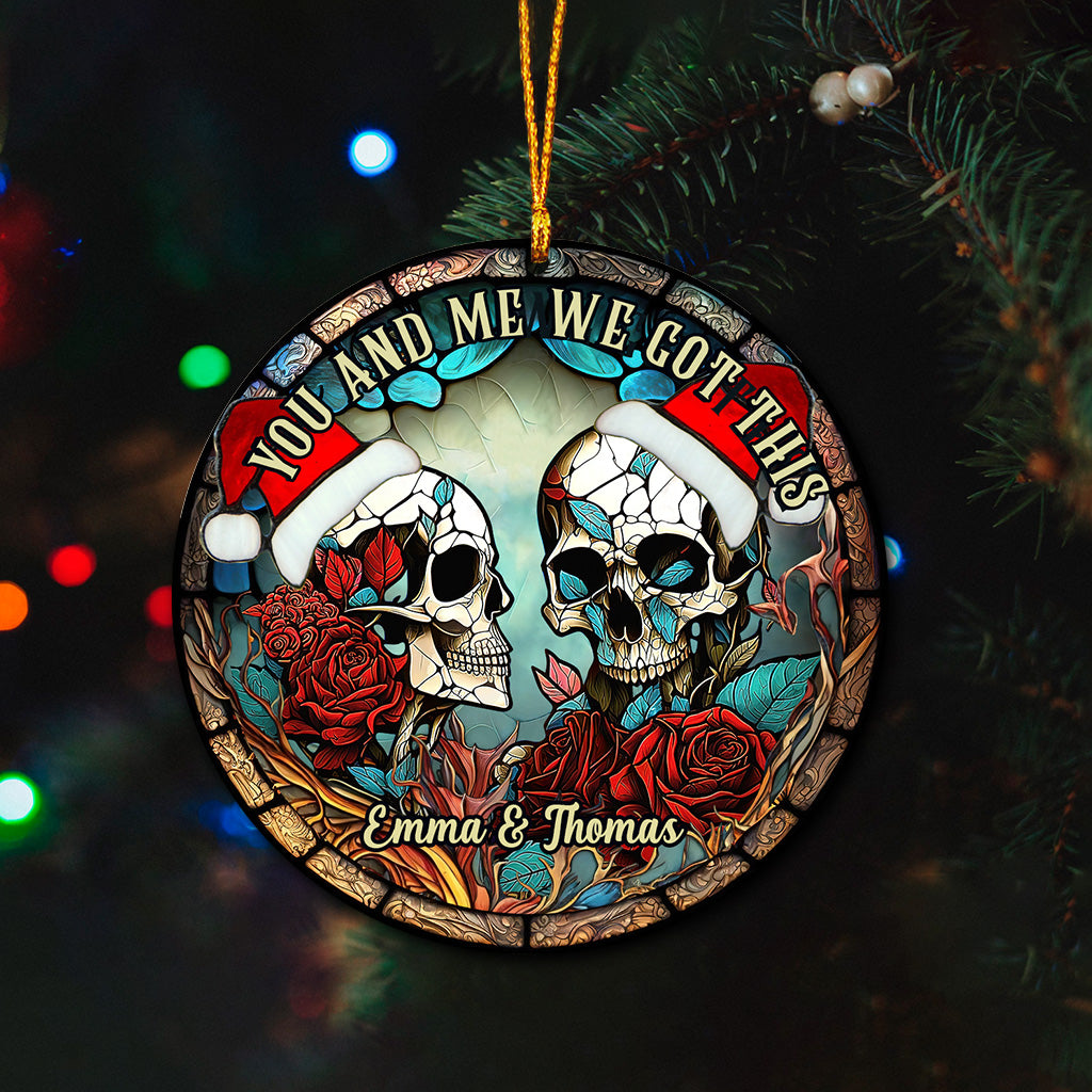 Couple de crânes - Ornement de crâne personnalisé