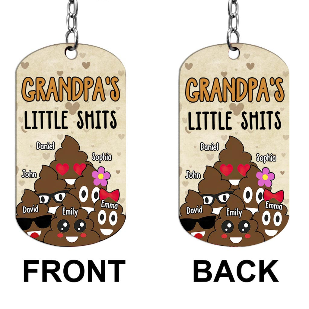 Dad's Little Cuties - Gift for dad, grandma, grandpa, mom, uncle, aunt - Personalized Stainless Steel Keychain