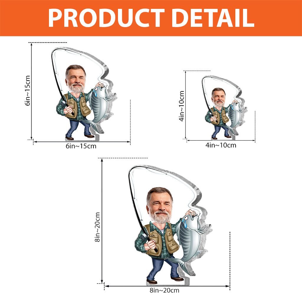 Passionné de pêche ? Plaque acrylique personnalisée sur le thème de la pêche.