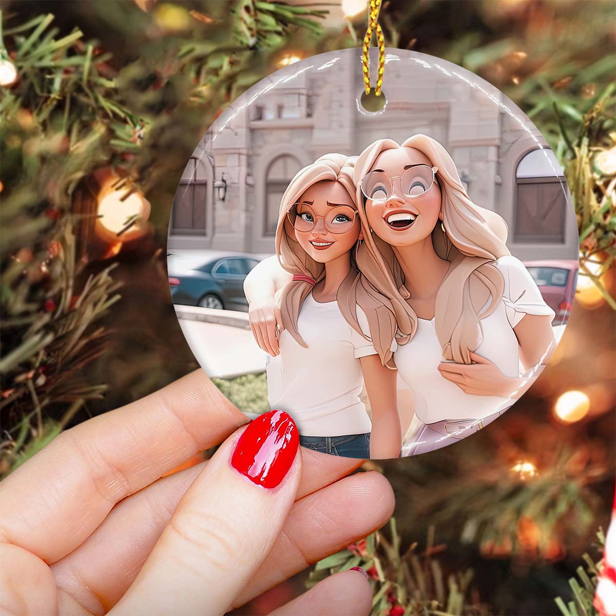 Félicitations pour être ma préférée ! - Cadeau pour une amie - Ornement rond en céramique personnalisé