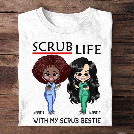La vie en infirmière avec ma meilleure amie en infirmière - T-shirt et sweat à capuche personnalisés pour infirmière
