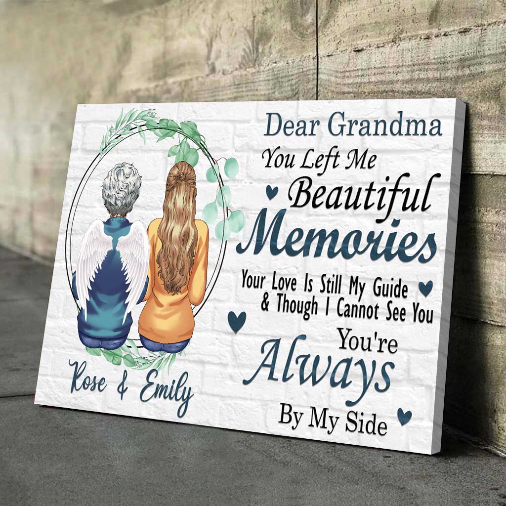 You Left Me With Beautiful Memories - Personalized Mother's day Memorial Poster