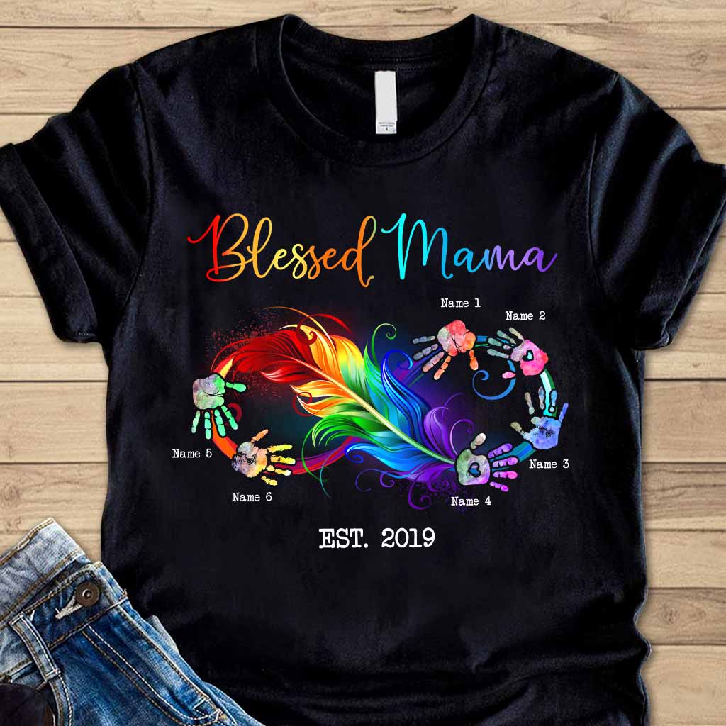 Blessed Mama - Gift for mom, grandma - Personalized T-shirt And Hoodie
