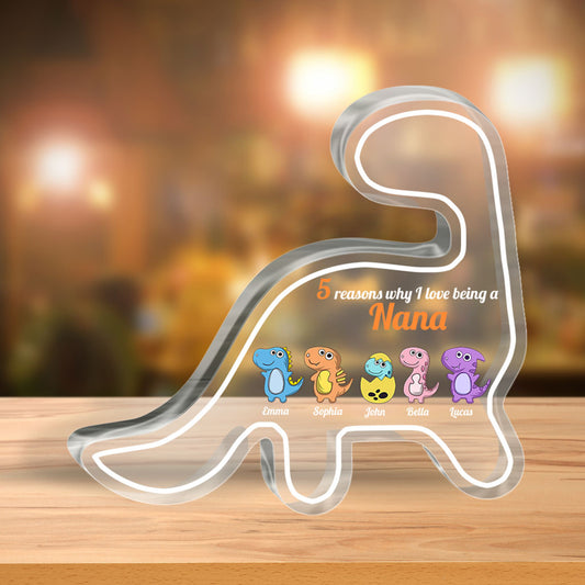 Pourquoi j'aime être mamie ? – Cadeau pour grand-mère, maman, tante, grand-père – Plaque acrylique personnalisée.