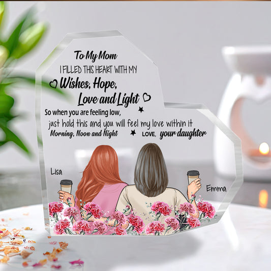 À ma maman - Plaque acrylique personnalisée pour la fête des mères