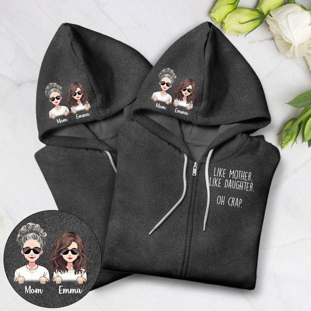 Telle mère, telle fille - Cadeau pour maman, fille, fils, enfant (2-16 ans) - T-shirt personnalisé intégral