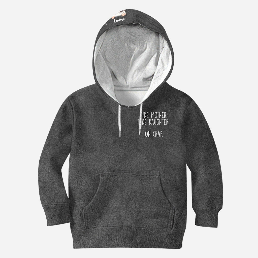 Telle mère, telle fille - Cadeau pour maman, fille, fils, enfant (2-16 ans) - T-shirt personnalisé intégral