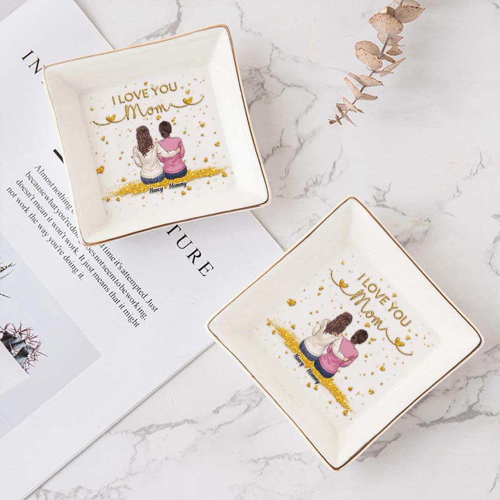 I Love You Mom - Personalized Mother Jewelry Dish