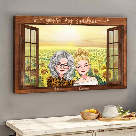 Tu es mon rayon de soleil - Toile et affiche personnalisées pour maman
