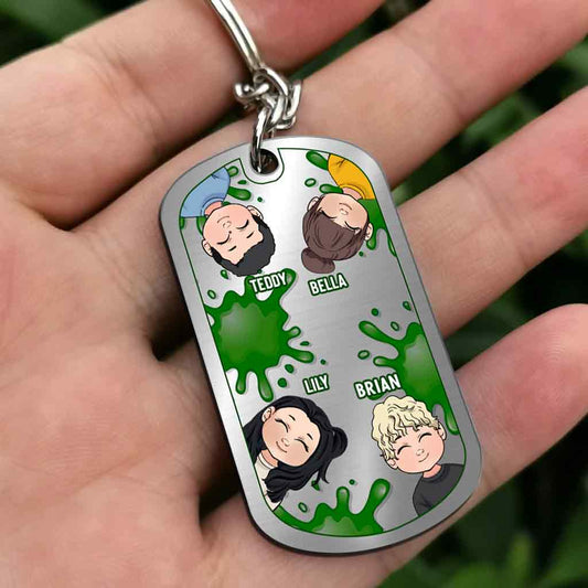 We' Pick You - Personalized Father's day Grandpa Stainless Steel Keychain