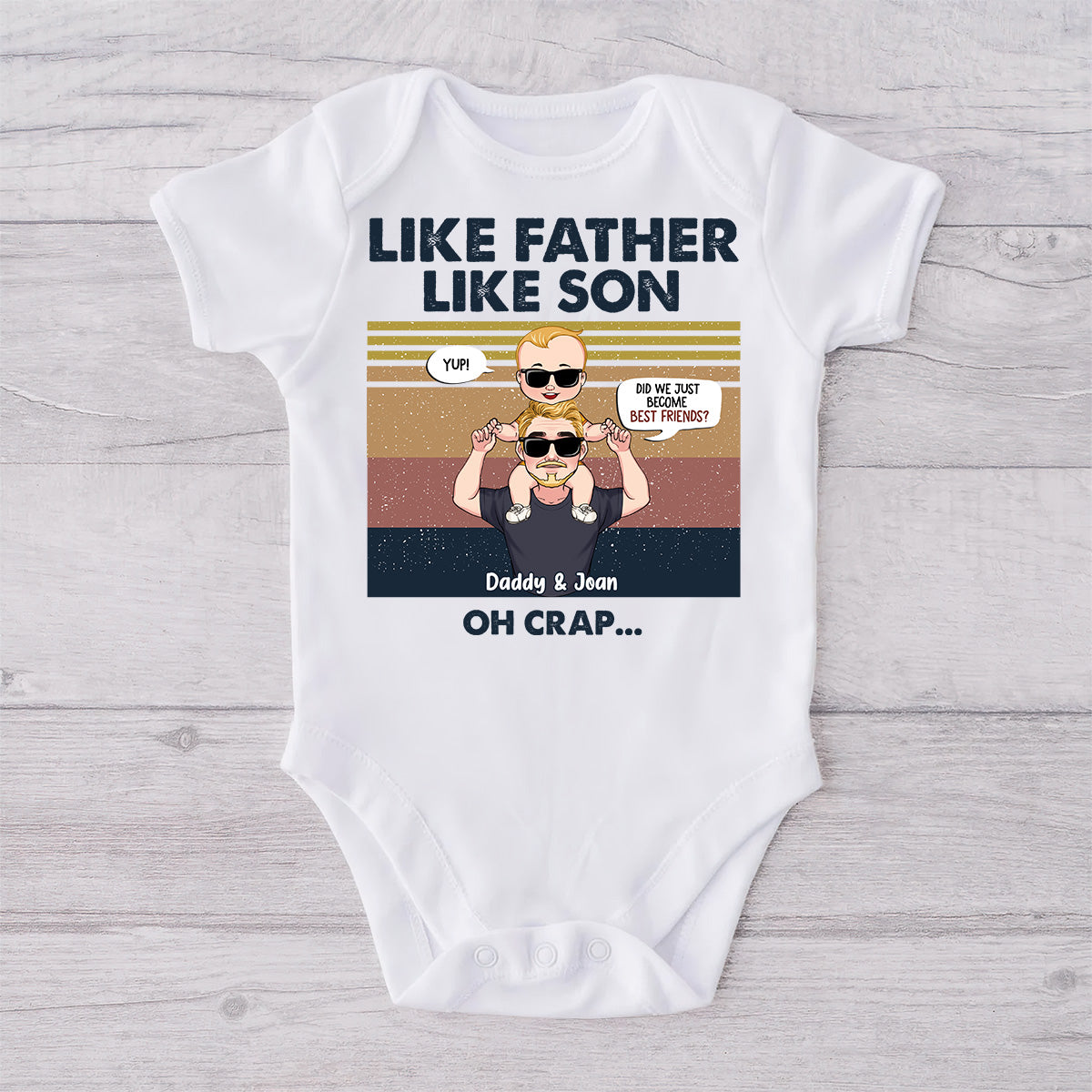 Sommes-nous devenus meilleurs amis ? - Cadeau pour papa, nouveau-né, bébé (0-1 an), jeune papa - Coffret personnalisé