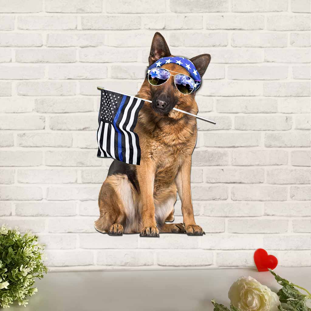 Panneau métallique découpé K9 - Police