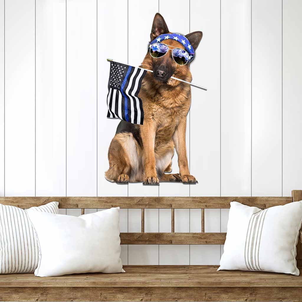 Panneau métallique découpé K9 - Police