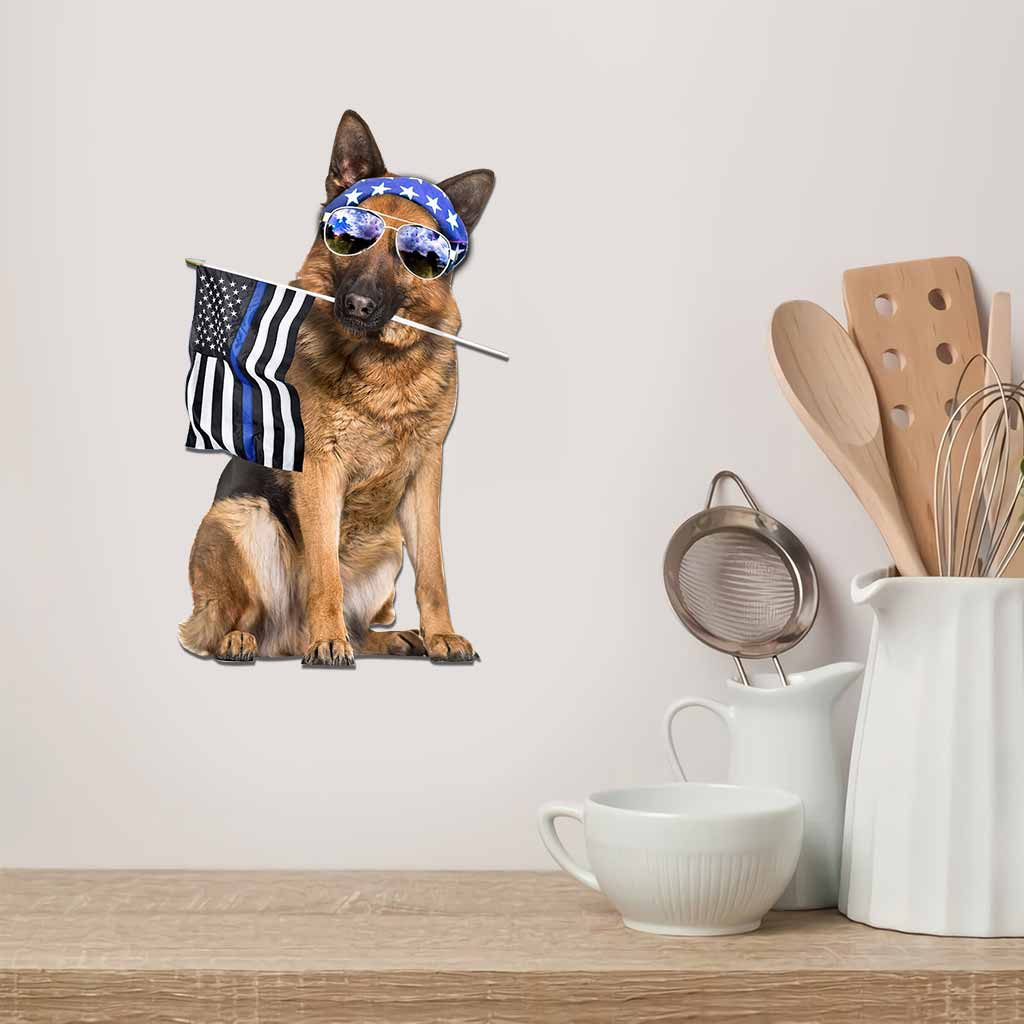 Panneau métallique découpé K9 - Police