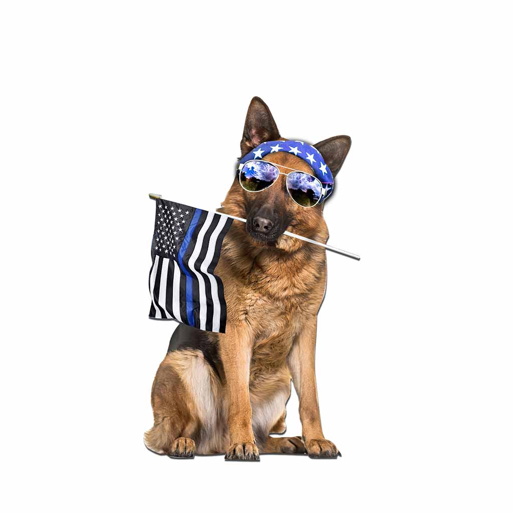 Panneau métallique découpé K9 - Police