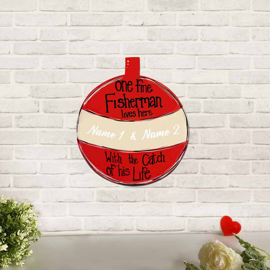 Panneau en métal découpé personnalisé pour pêcheur