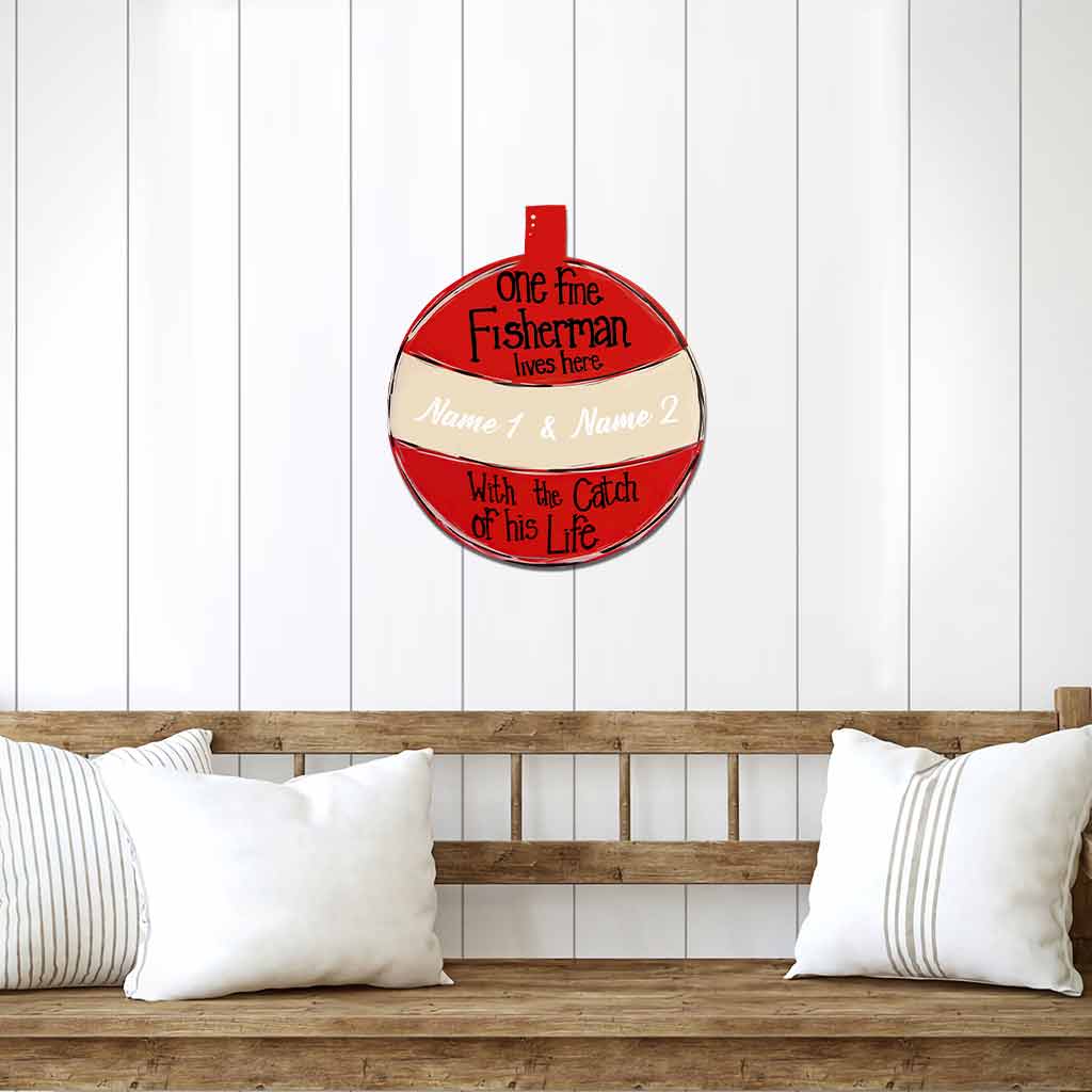 Panneau en métal découpé personnalisé pour pêcheur