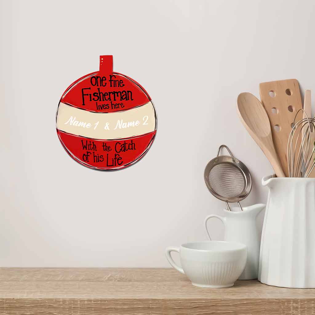 Panneau en métal découpé personnalisé pour pêcheur