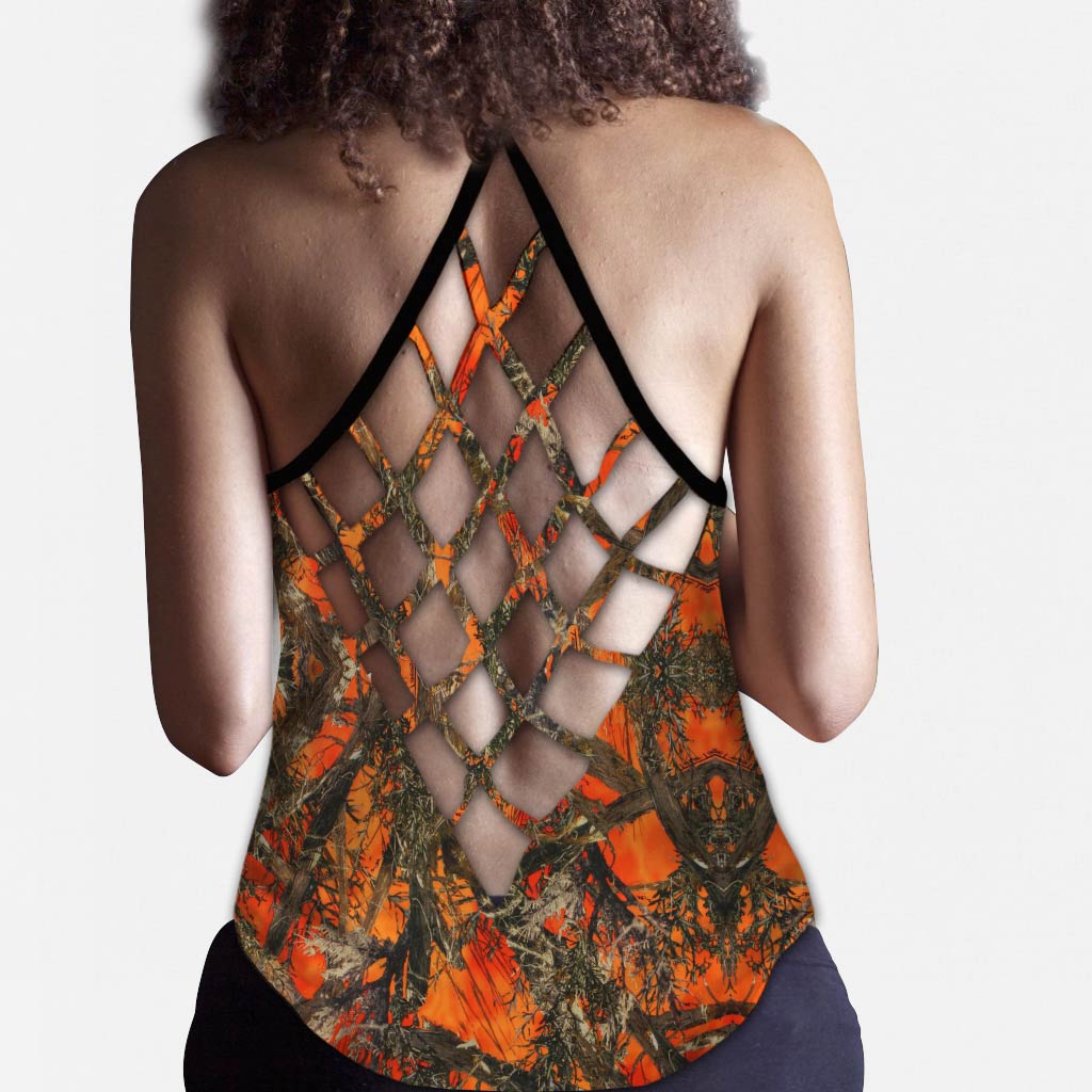 Débardeur personnalisé à croix pour fille de chasse