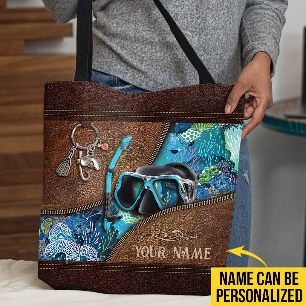 J'adore l'océan - Sac fourre-tout personnalisé pour la plongée sous-marine