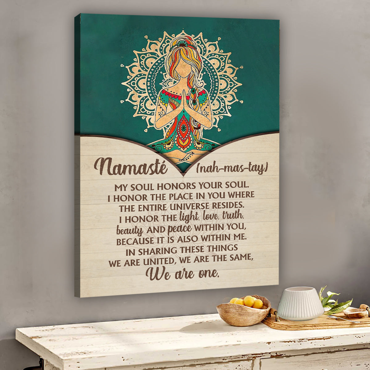 Namaste - Toile et affiche de yoga