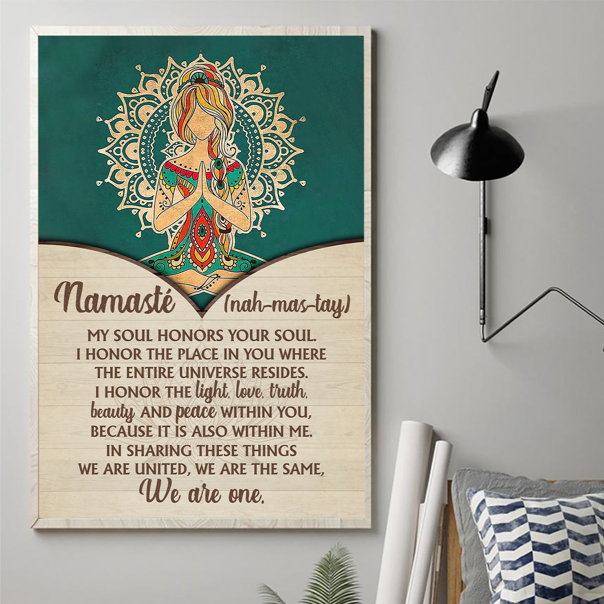 Namaste - Toile et affiche de yoga