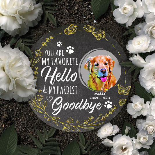 Tu es mon préféré - Cadeau chat pour amoureux des chiens et des chats - Pierre ronde personnalisée